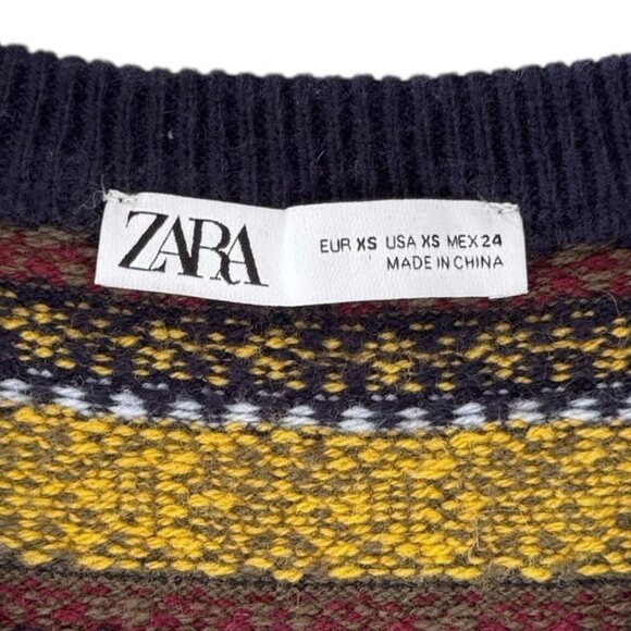 Zara Wool Knit Jacquard Vest - Picture 9 of 10